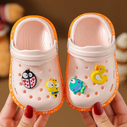 Children's Summer Cartoon Shoes Closed Toe Soft Sole Non Slip