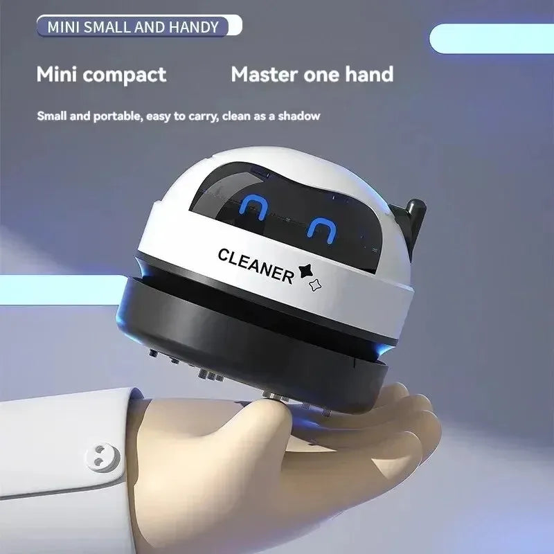 Table Vacuum Cleaner Mini Desktop Dust Vacuum With Detachable Nozzle USB Rechargeable Wireless