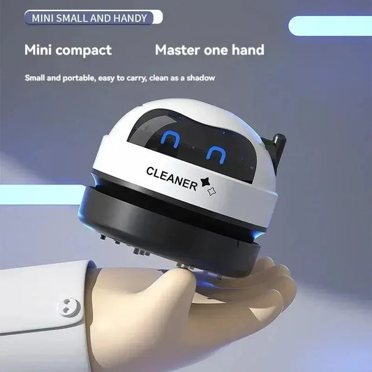 Table Vacuum Cleaner Mini Desktop Dust Vacuum With Detachable Nozzle USB Rechargeable Wireless