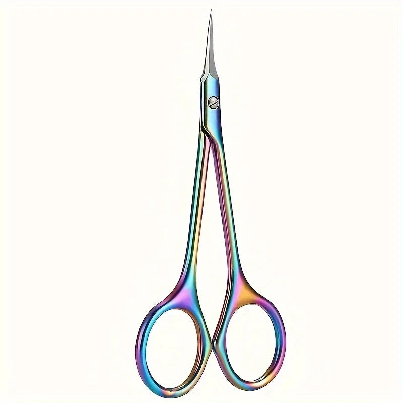 Stainless Steel Manicure Scissors Nail Care Handle Cuticle Scissors Beauty Tool Nail Art Beauty Scissor