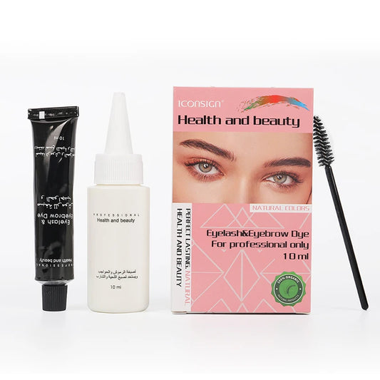 ICONSIGN Eyelash Dye Brow Tint Kit Professional 15 Mins Fast Dye Brow Mascara Keep Colored 2-3 Months Makeup Tool