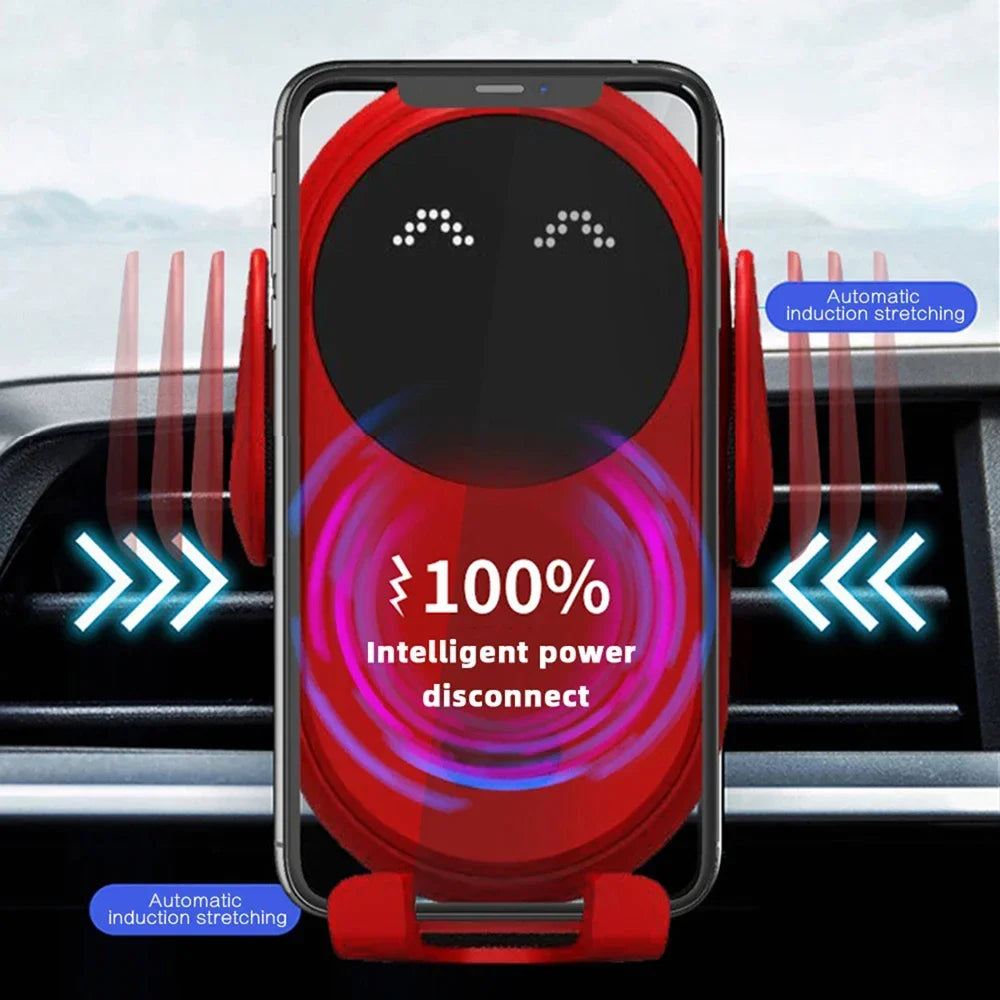 Fast Wireless Charger For In The Car That Holds Phone Too Has Smart Infrared Sensor Air Vent Mount Automatic Clamping