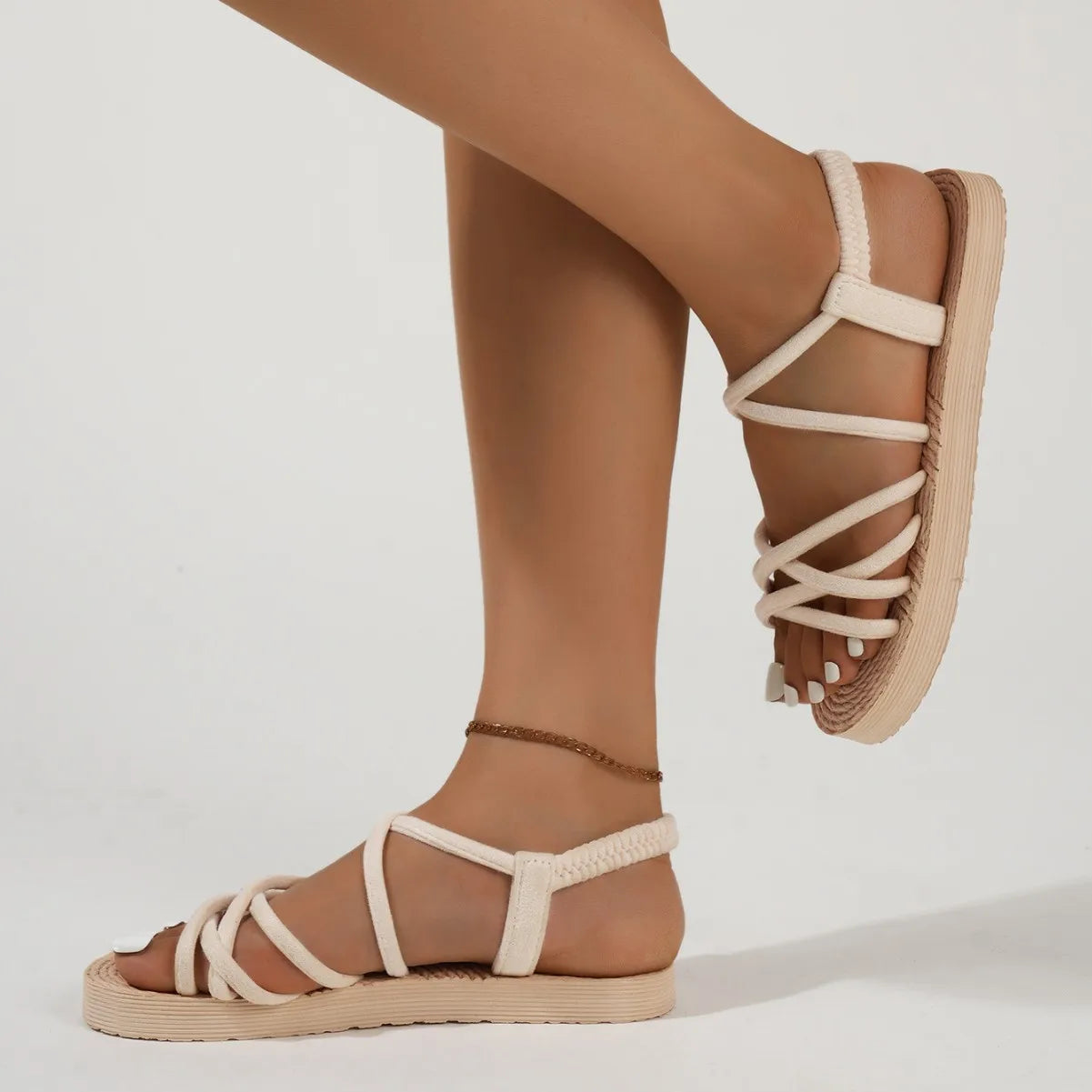 Leisure Sandals For Women, Flat Shoes, Soft Sole, Lightweight