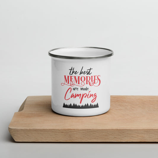 The best memories are made camping Enamel Mug