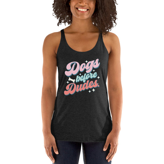 Dogs before Dudes Women's Racerback Tank