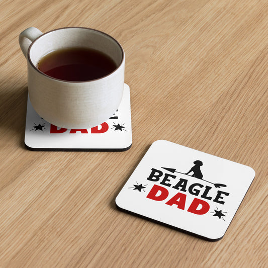 Beagle dad Cork-back coaster