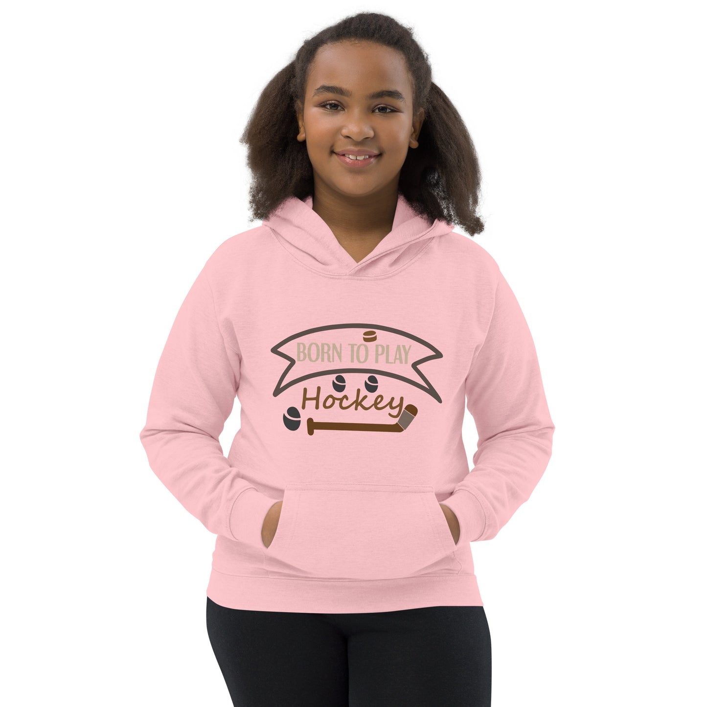 Born to play Hockey Kids Hoodie