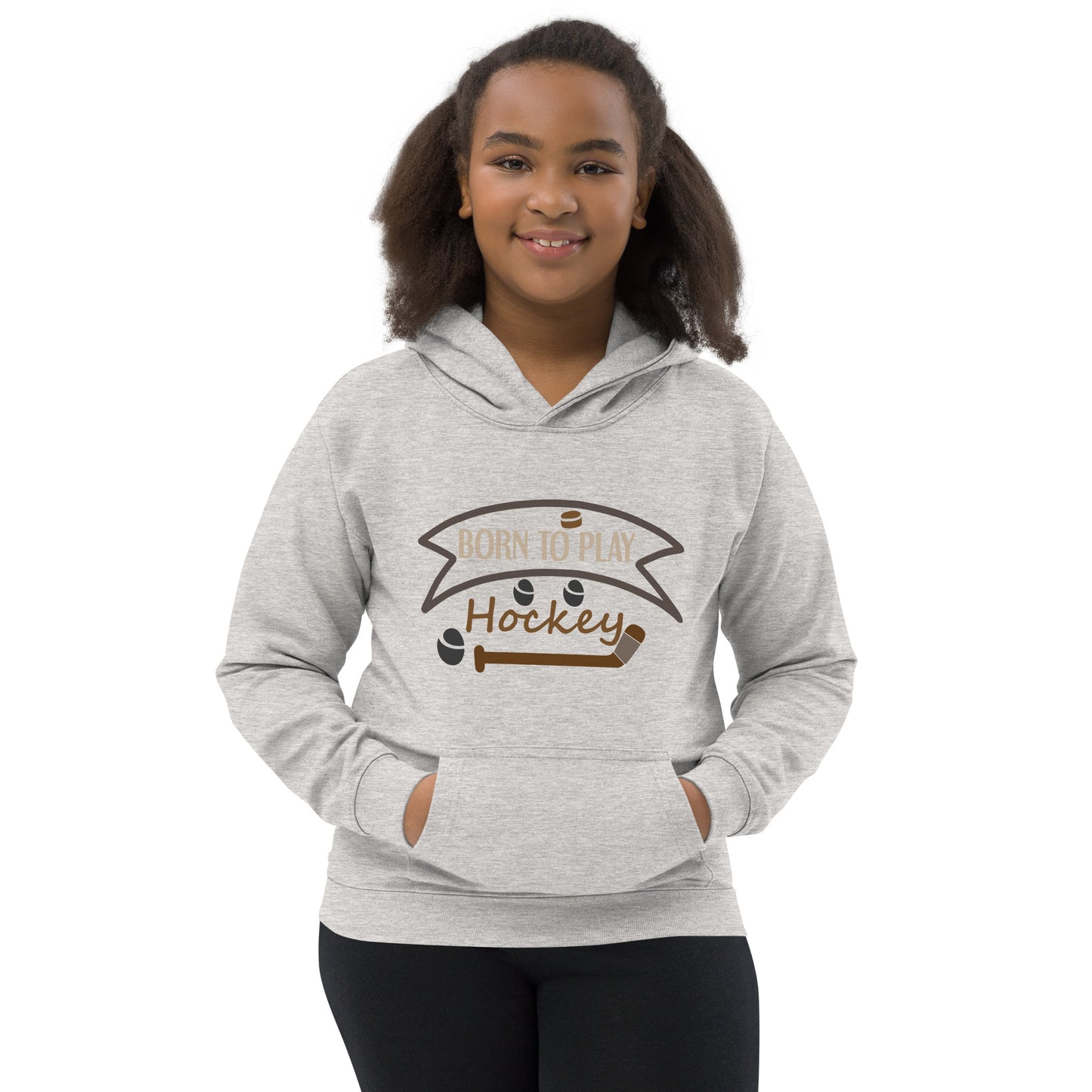 Born to play Hockey Kids Hoodie