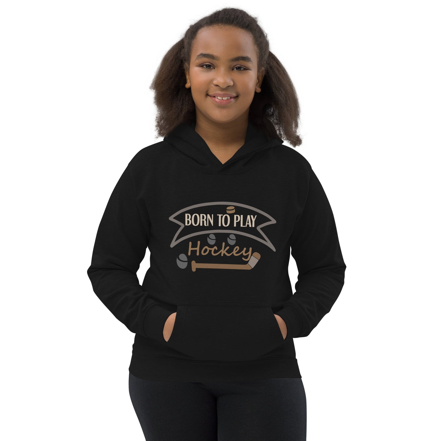 Born to play Hockey Kids Hoodie