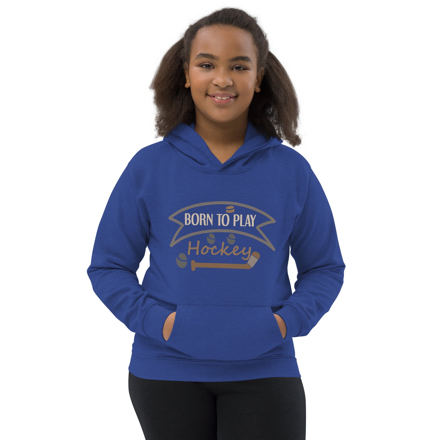 Born to play Hockey Kids Hoodie