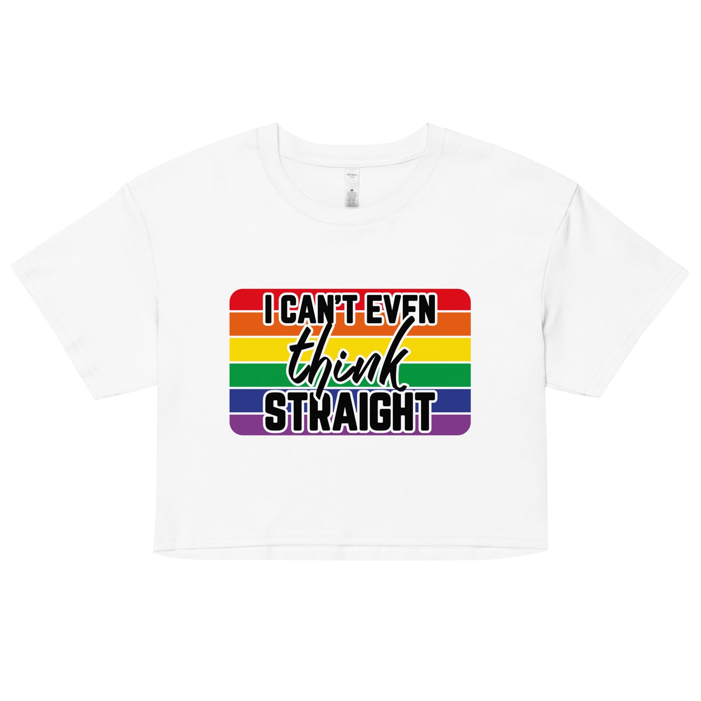 I can't even think straight Women’s crop top